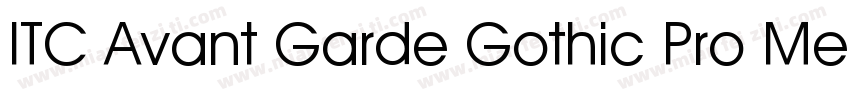 ITC Avant Garde Gothic Pro Medium字体转换